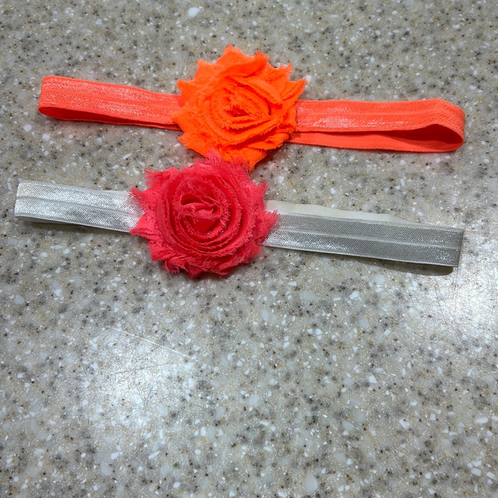 Neon two pack flower headband toddler